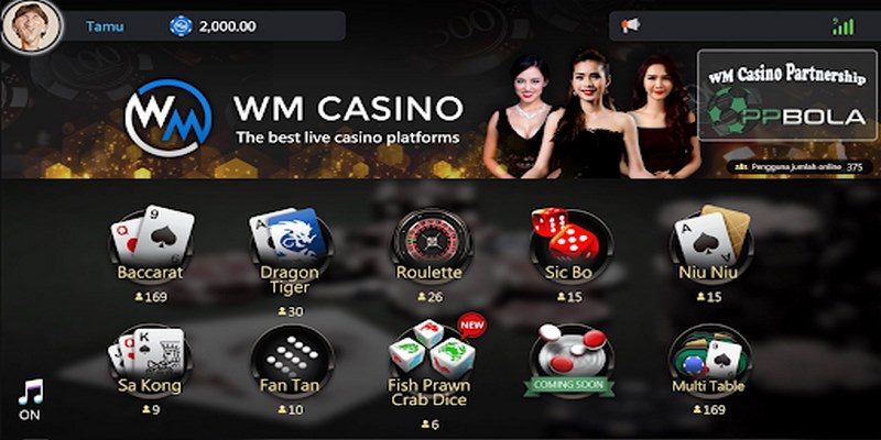 Nhiều game tại WM Casino